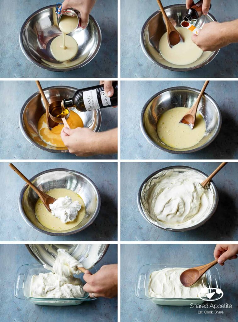 No Churn Olive Oil Ice Cream with Roasted Peaches Shared Appetite