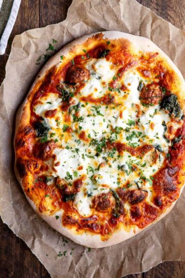 meatball spinach ricotta pizza 4 copy