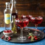 Sparkling Cranberry Rosemary Cocktails | sharedappetite.com