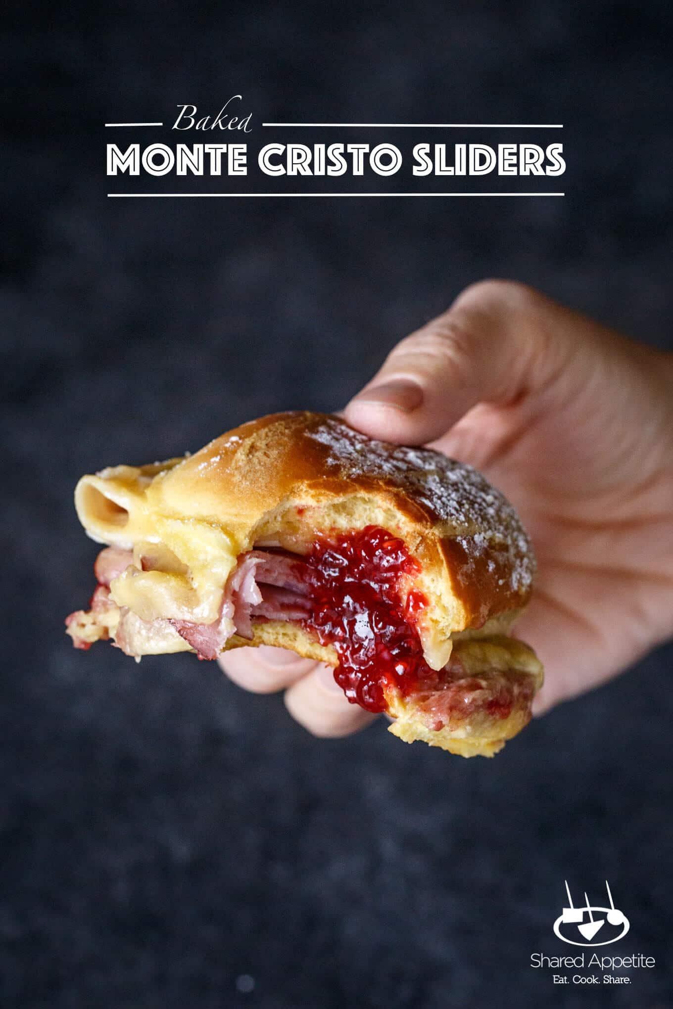 Baked Monte Cristo Slider Sandwiches perfect for brunch easy entertaining | sharedappetite.com
