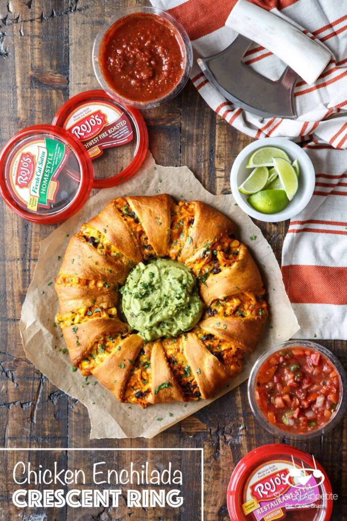 Chicken Enchilada Crescent Ring | sharedappetite.com