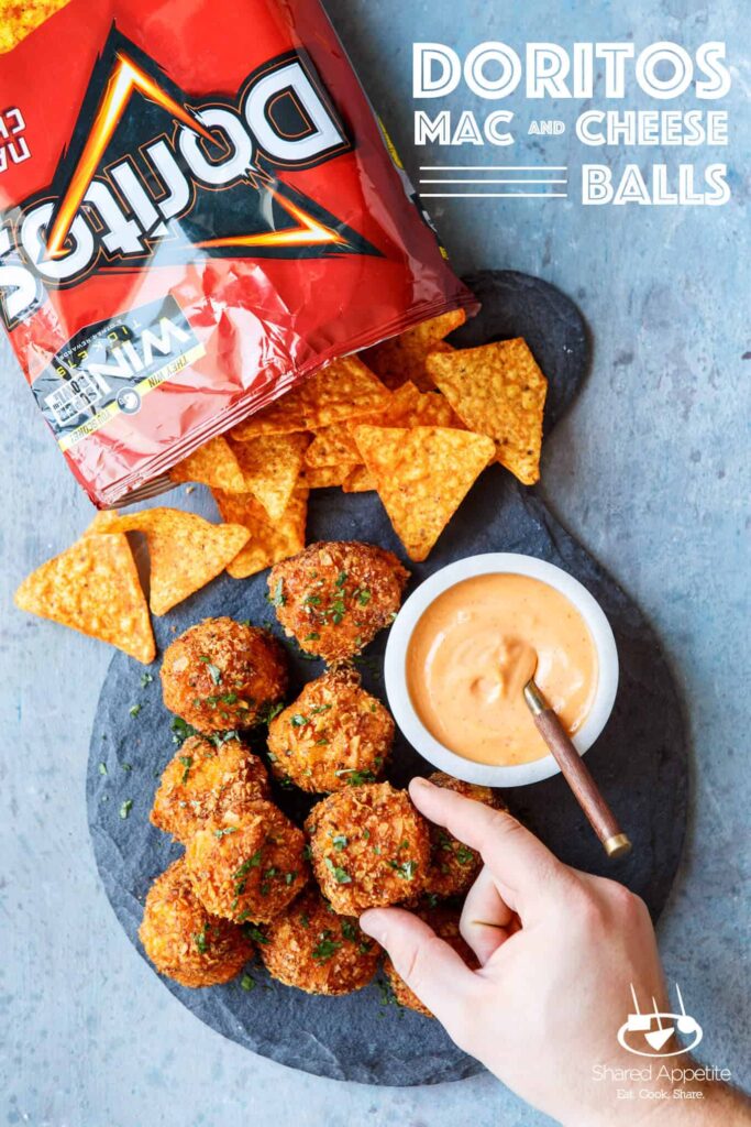 Grabbing a Doritos Mac and Cheese Balls | sharedappetite.com