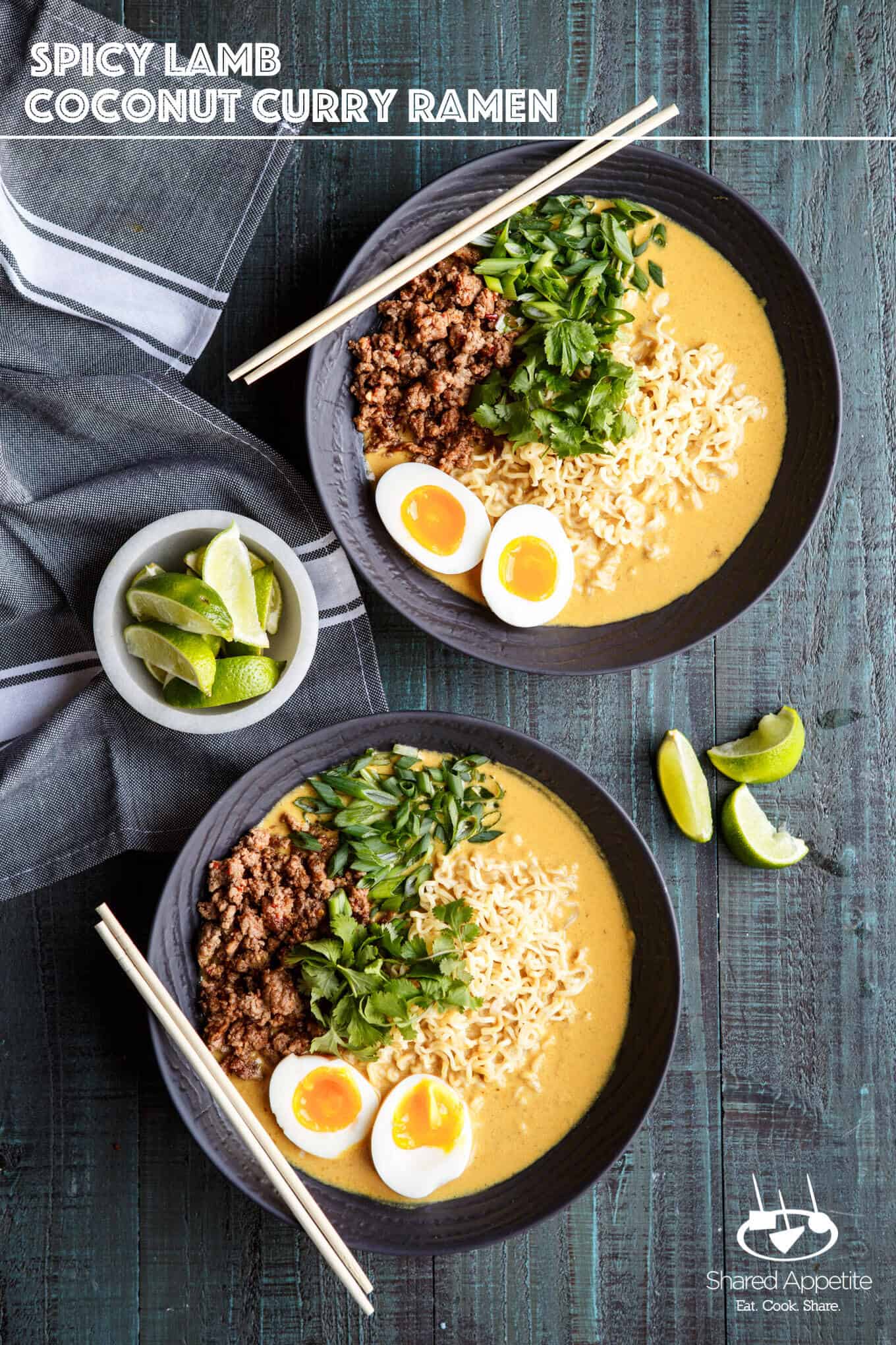 Spicy Lamb Coconut Curry Ramen | sharedappetite.com