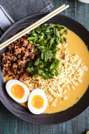 Spicy Lamb Coconut Curry Ramen | sharedappetite.com