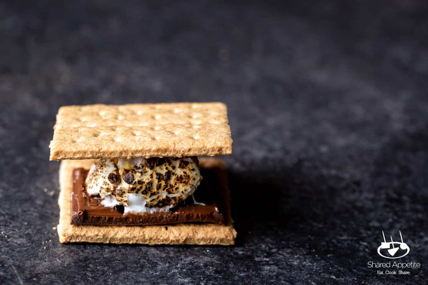 The classic s'more for DIY S'MORES BAR PARTY | sharedappetite.com