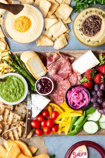 Sabra Hummus for How To Build A Summer Charcuterie Board | sharedappetite.com