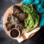 Korean Lamb Chops with Grilled Scallions | sharedappetite.com