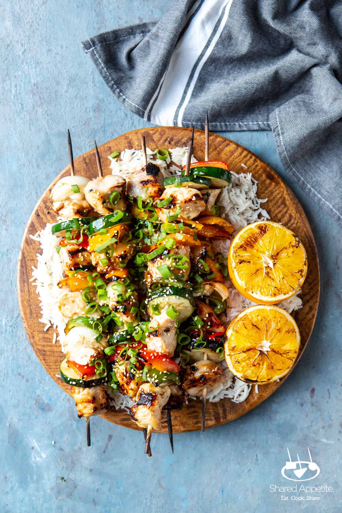 Orange Ginger Chicken Kebabs | sharedappetite.com