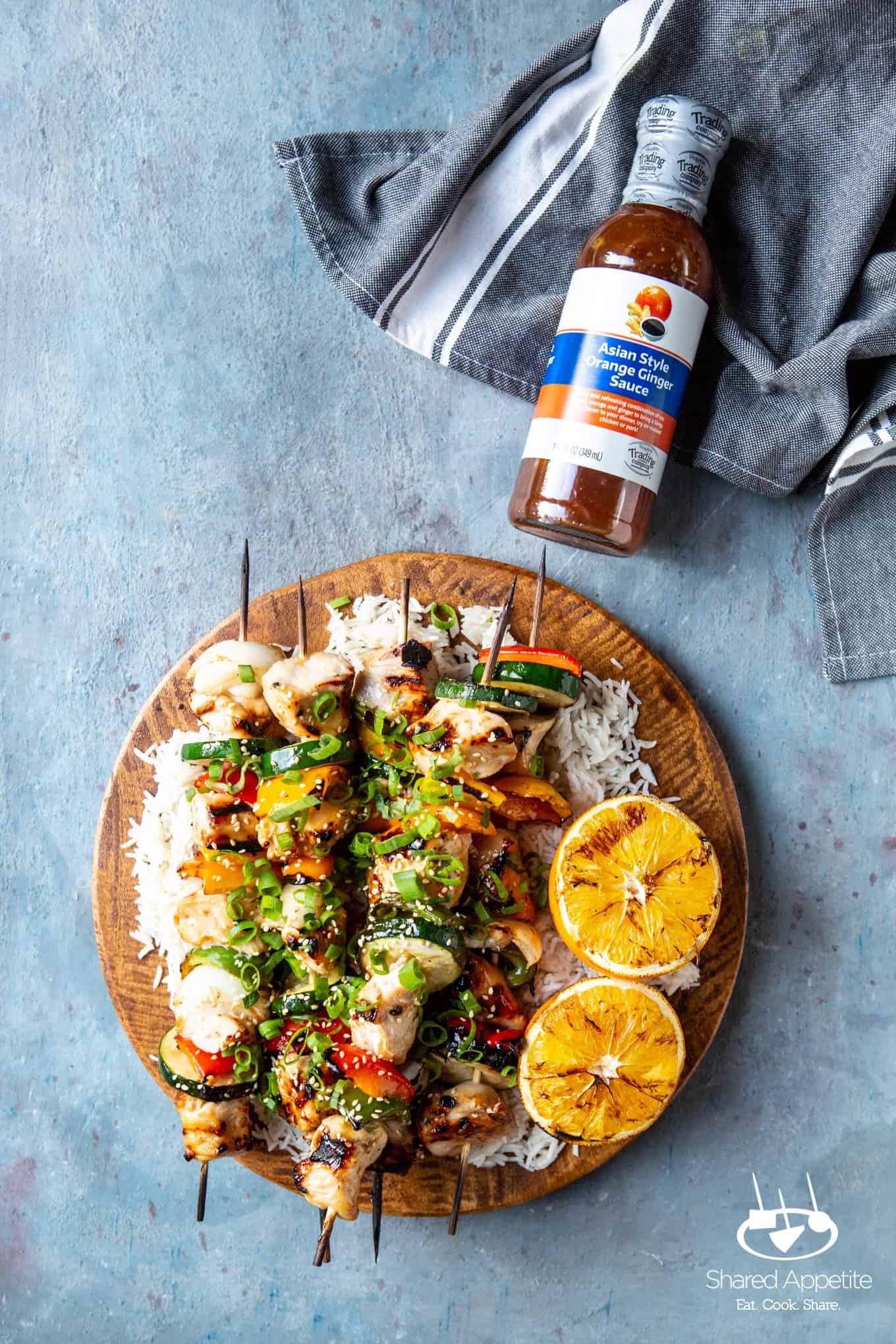 Orange Ginger Chicken Kebabs | sharedappetite.com