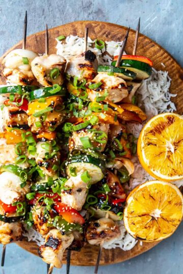 Orange Ginger Chicken Kebabs | sharedappetite.com