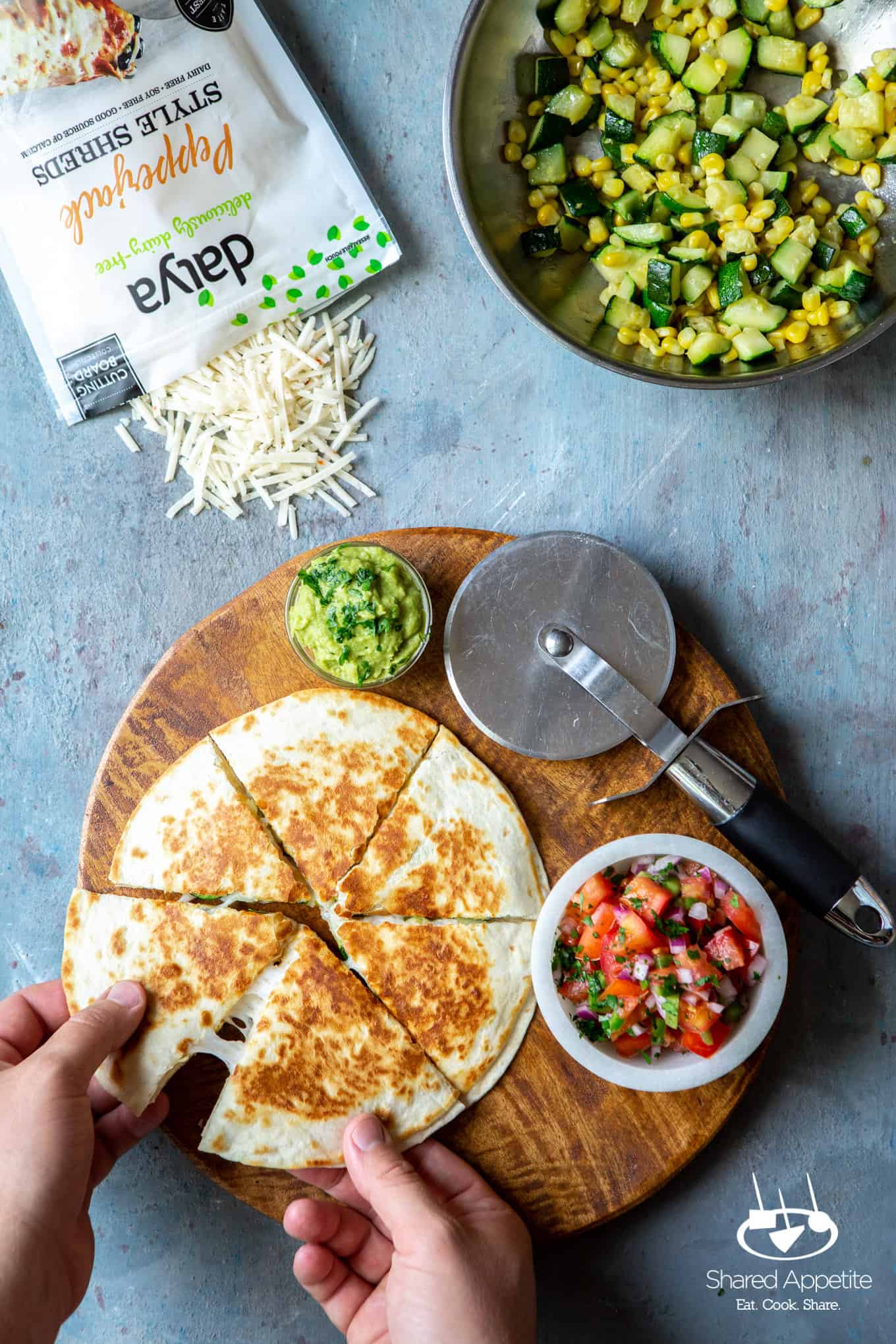 Produce for Vegan Zucchini and Corn Quesadillas | sharedappetite.com