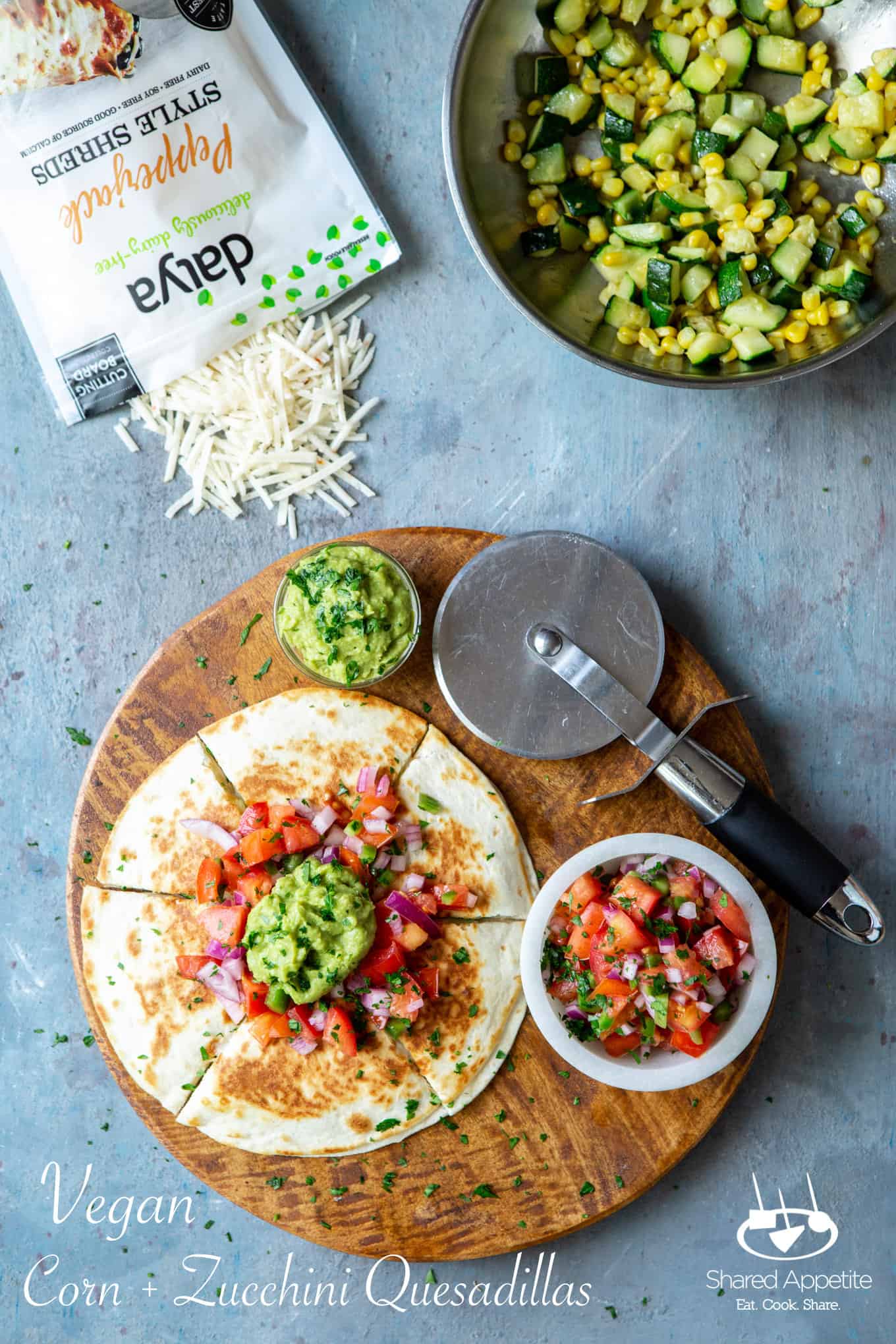 Produce for Vegan Zucchini and Corn Quesadillas | sharedappetite.com