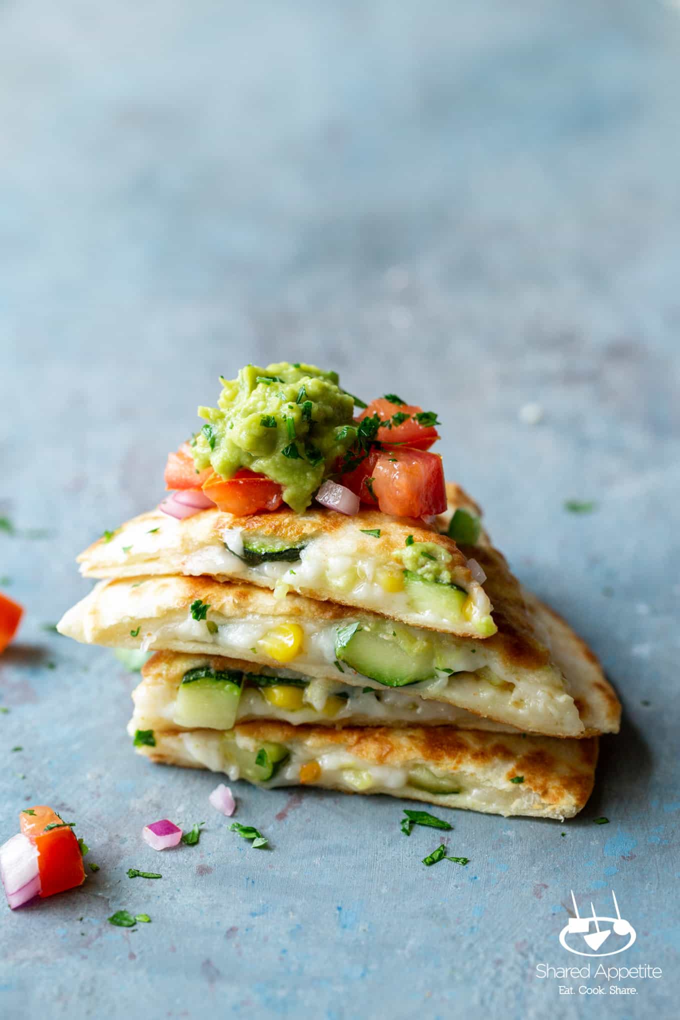 Produce for Vegan Zucchini and Corn Quesadillas | sharedappetite.com