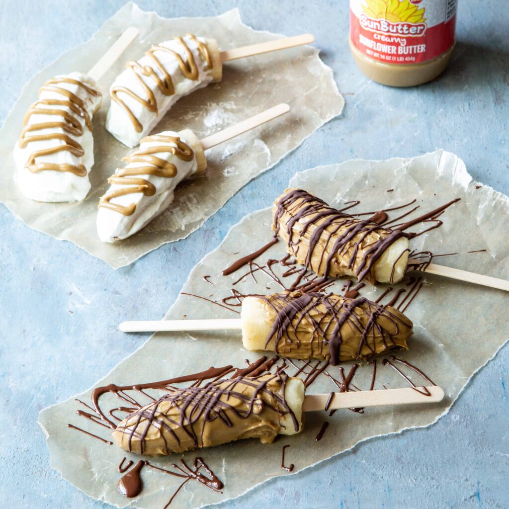 After School Snack Idea - Frozen Peanut Butter Banana Pops - Hey