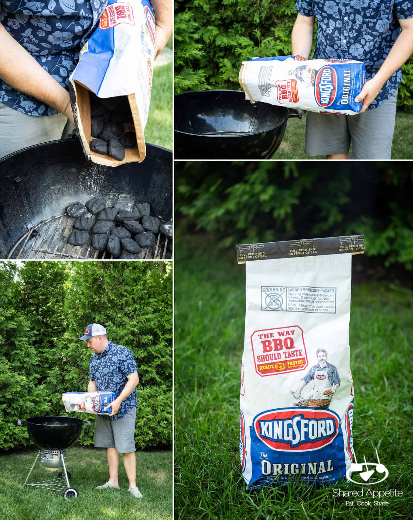 grilling these Peach Bourbon Glazed Pork Chops with Kingsford charcoal | sharedappetite.com