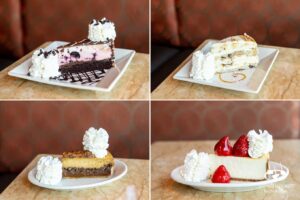 Four different cheesecakes at The Cheesecake Factory | sharedappetite.com