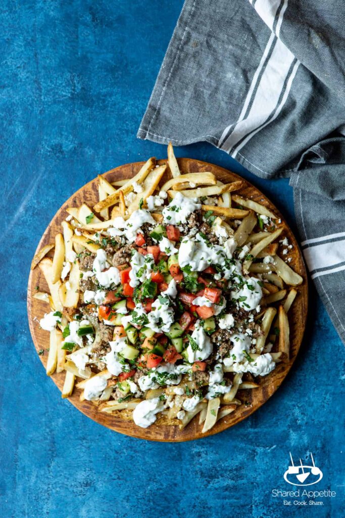 Loaded Mediterranean Lamb Fries Shared Appetite