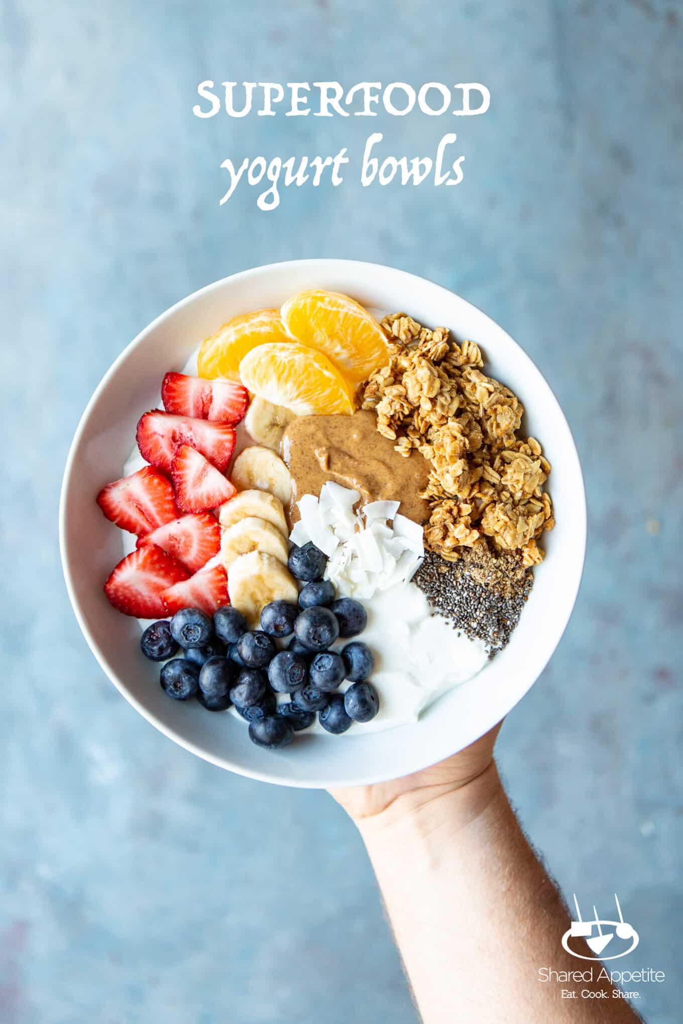 Breakfast Superfood Yogurt Bowls | sharedappetite.com