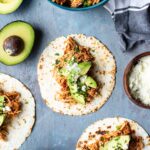 Slow Cooker Salsa Chicken Tacos | sharedappetite.com