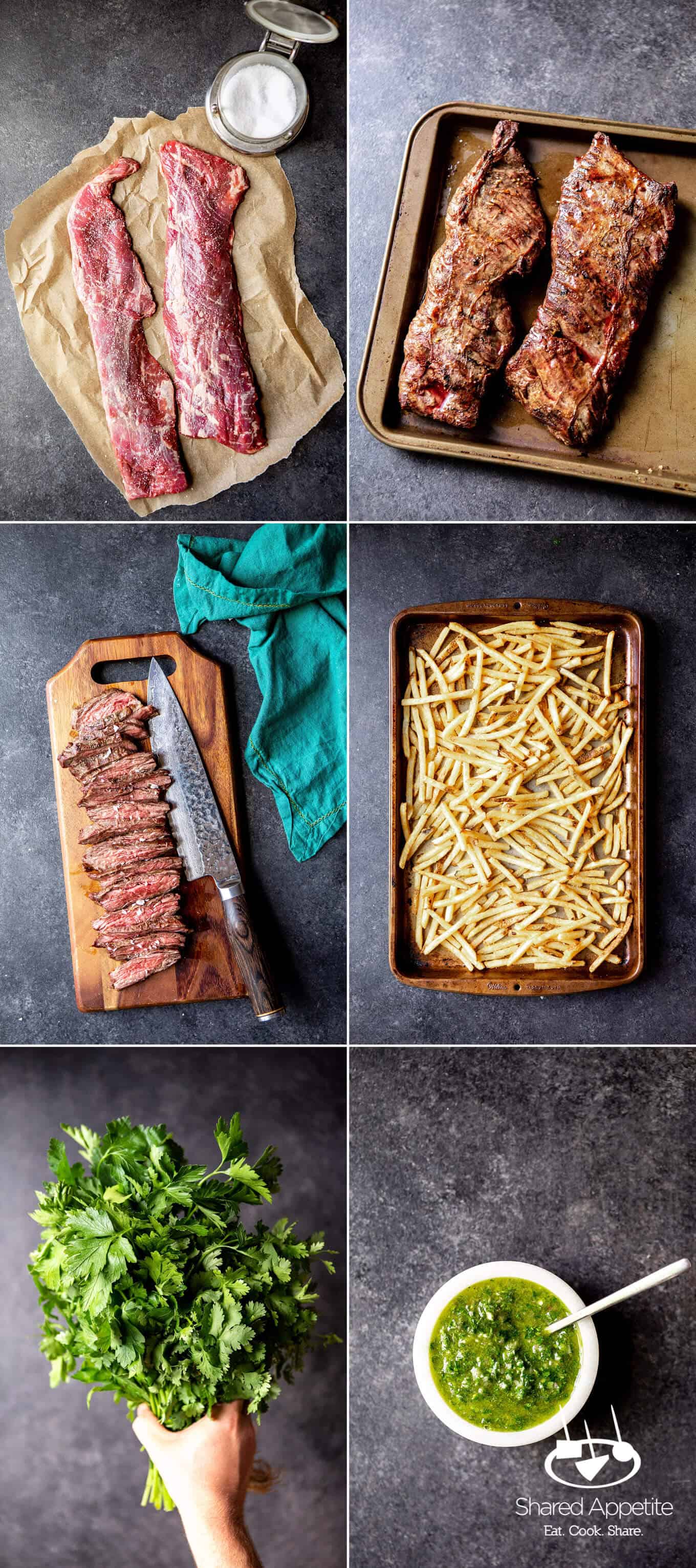 Chimichurri szoknya Steak Fries