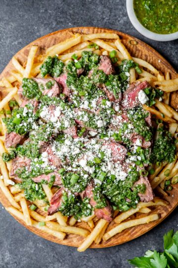 Chimichurri Skirt Steak Fries