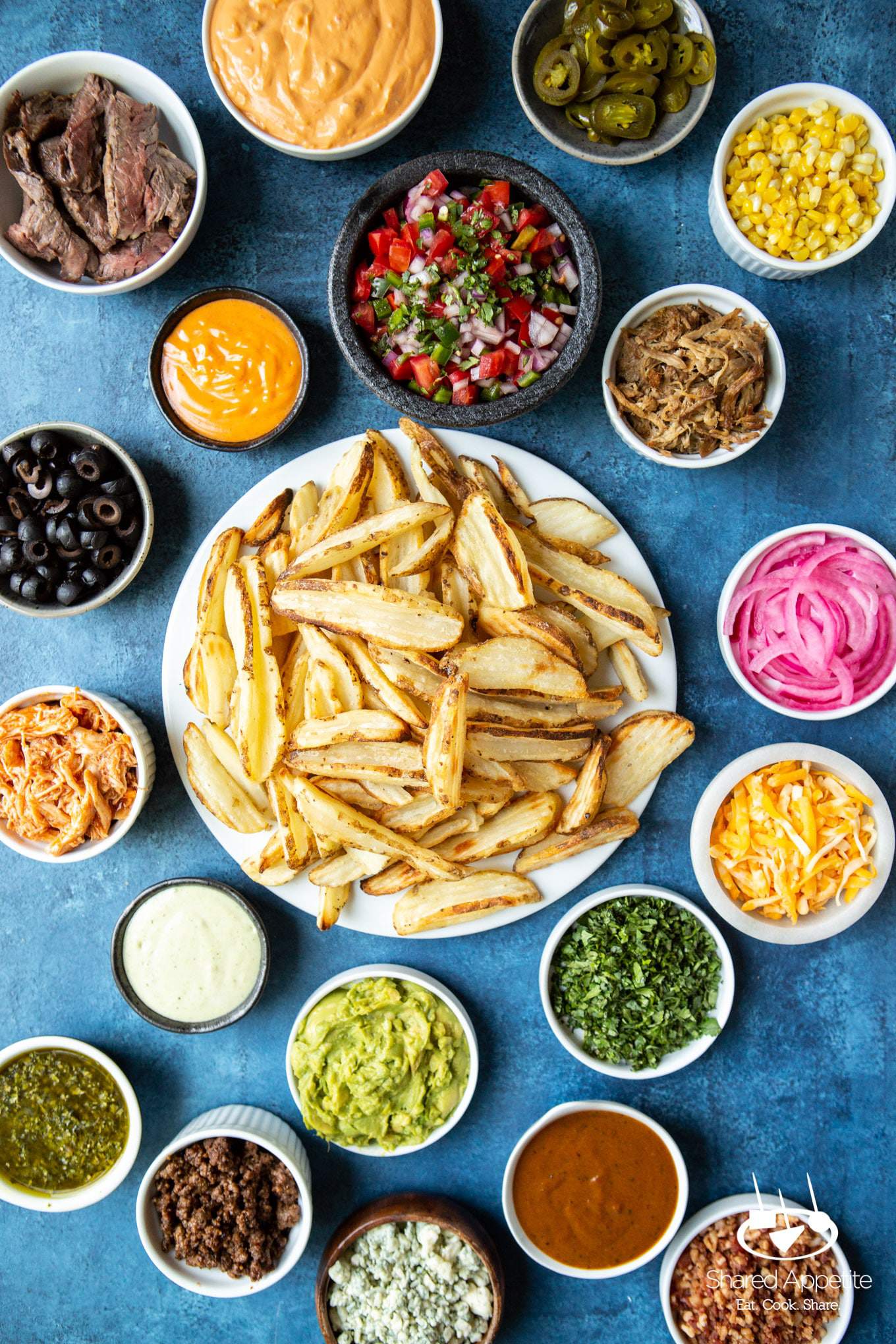 DIY Loaded French Fries Bar | sharedappetite.com