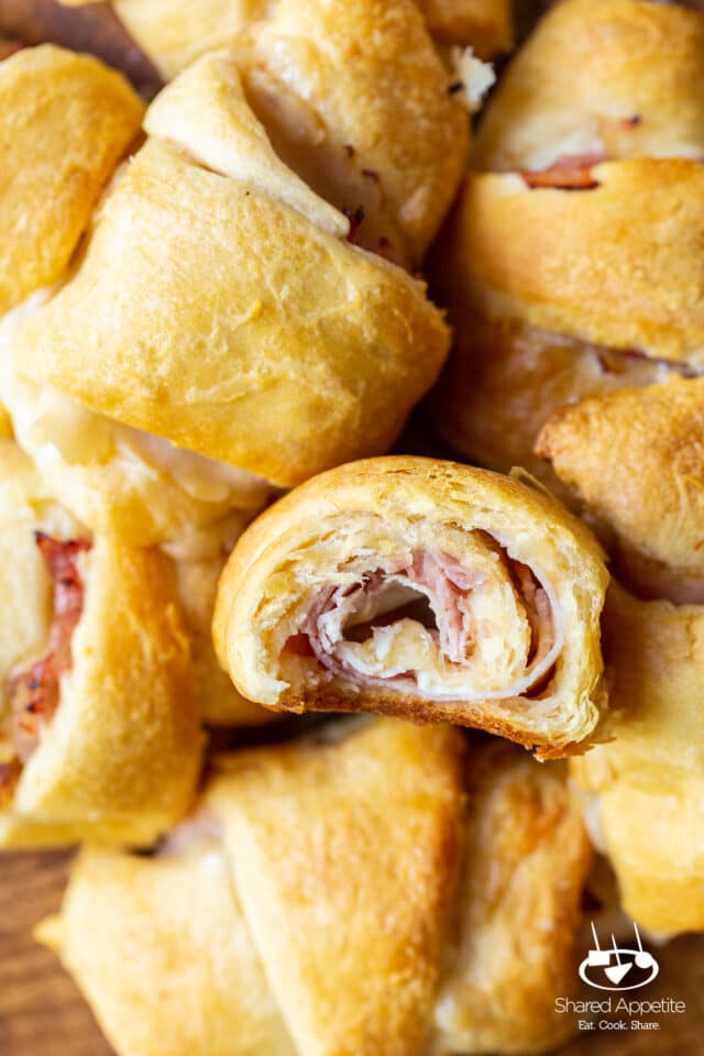 Quick and Easy Chicken Cordon Bleu Crescent Rolls - Shared Appetite