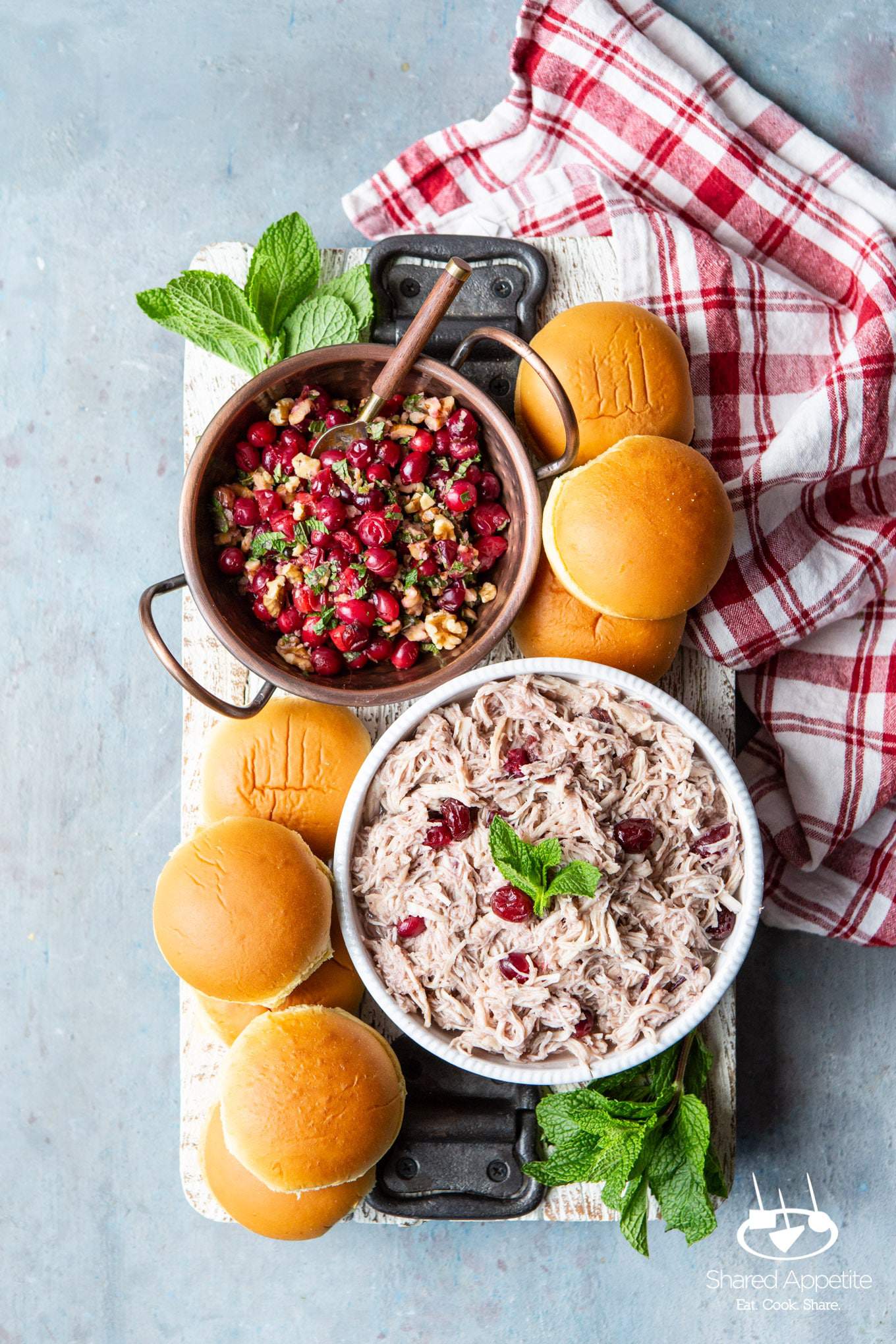 Slow Cooker Cranberry Chicken Sliders with Pickled Cranberry Walnut Salsa