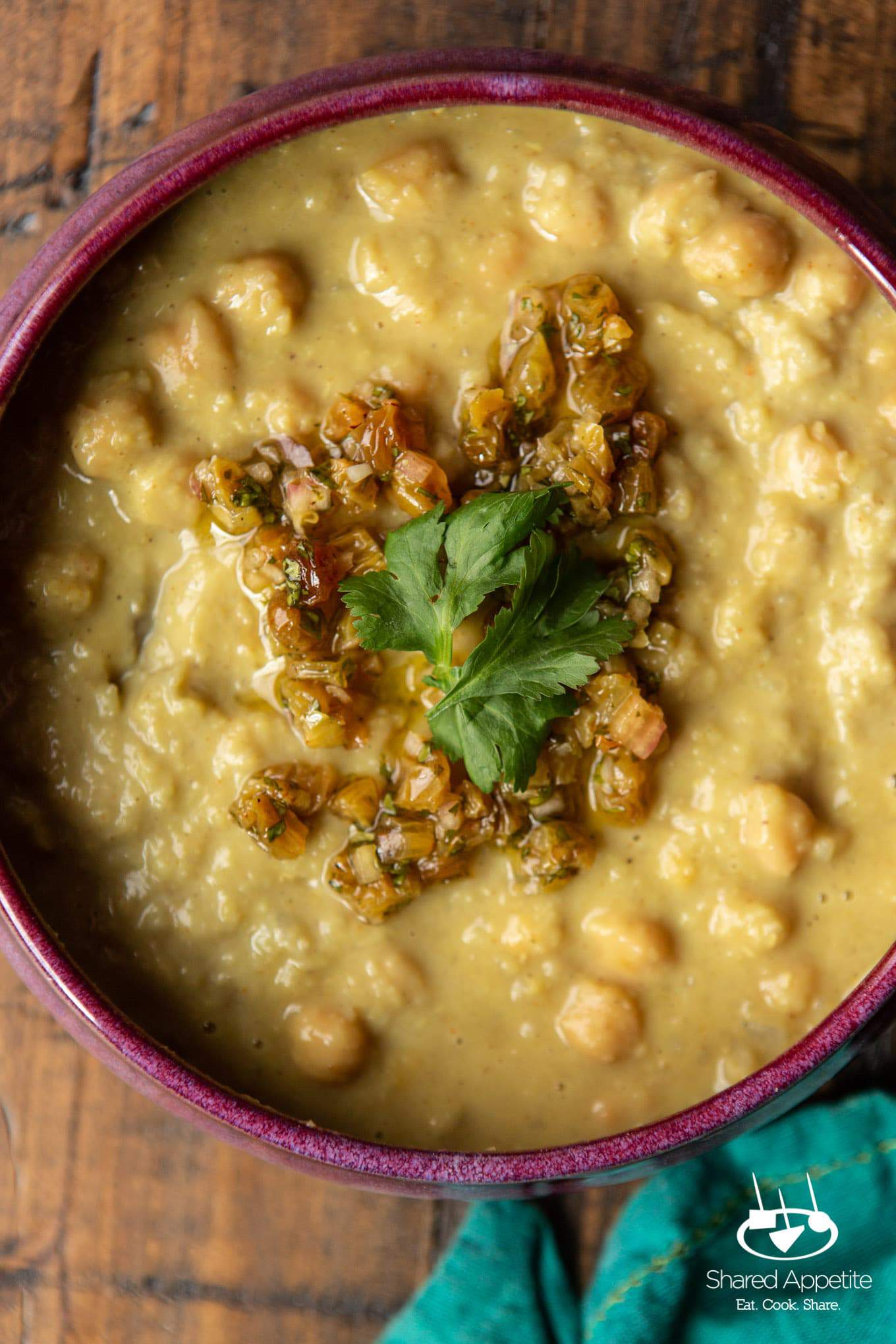 Coconut Curry Chickpea-Lentil Dal