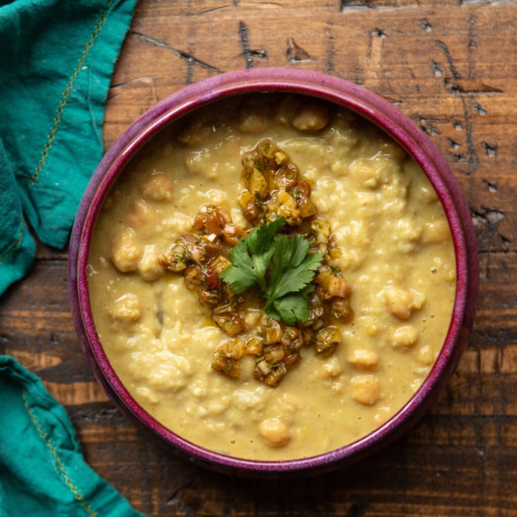 Coconut Curry Chickpea-Lentil Dal - Shared Appetite