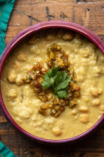 Coconut Curry Chickpea-Lentil Dal