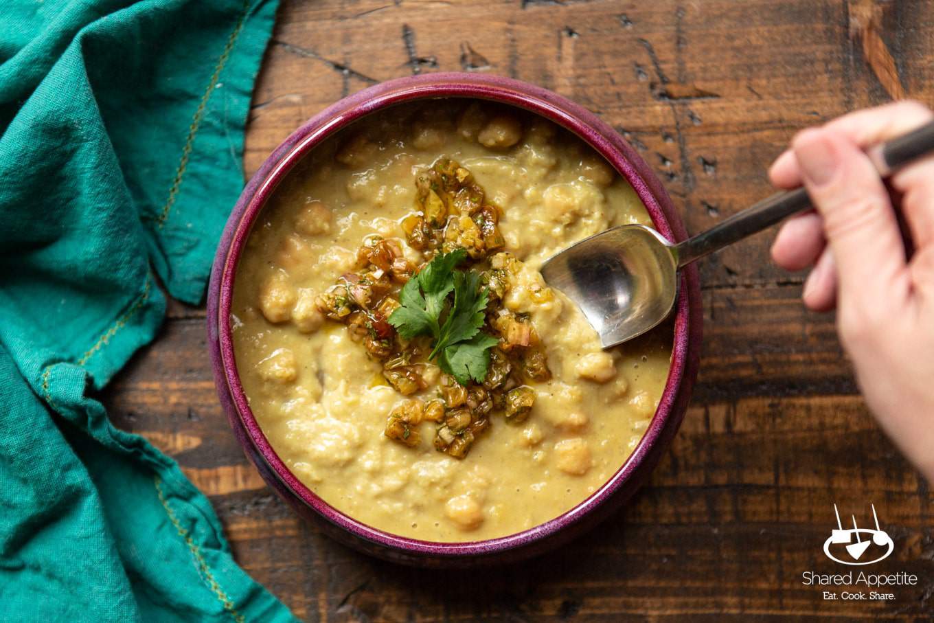 Coconut Curry Chickpea-Lentil Dal