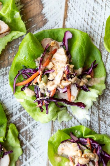 Thai Peanut Chicken Lettuce Wraps 12 Thai Peanut Chicken Lettuce Wraps