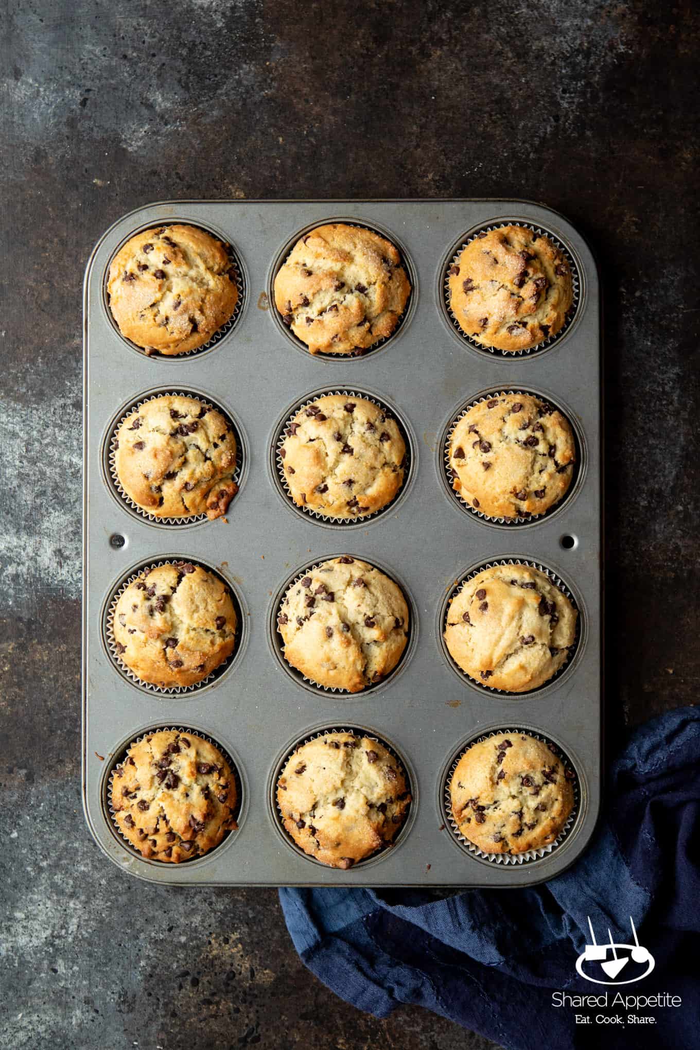 Chocolate Chip Muffins | sharedappetite.com