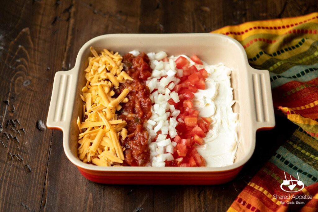 Quick and Easy Taco Dip | sharedappetite.com